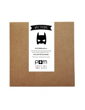 Stickers Muraux Masques Super Héros Noirs Pom le bonhomme