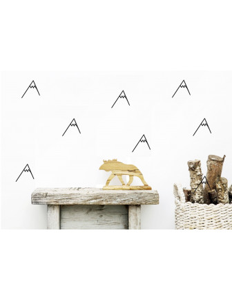 Stickers muraux montagnes noires Pom le bonhomme