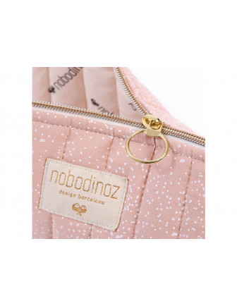 trousse-de-toilette-holiday-rose-pastel-pois-blancs-nobodinoz-detail