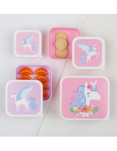 4 Boites à Gouter Licorne et Fleurs A Little Lovely Company 2