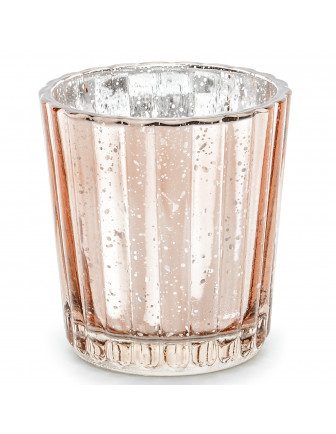 Pot en Verre Effet Métal et Rose Gold 6 Cms