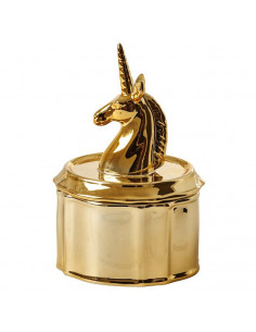 Boite à Bijoux Licorne Dorée Marque Rice