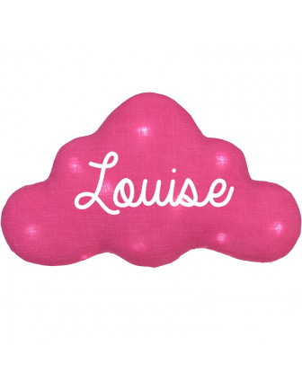 Veilleuse Nuage Fuchsia Personnalisable Ecriture Blanche