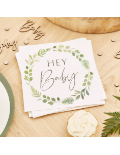 16 Serviettes Hey Baby Champêtre