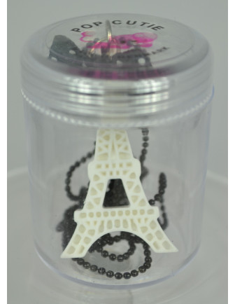 Collier Tour Eiffel Blanche ou Rose Pop Cutie Cadeau Fille