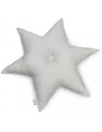 Coussin Etoile Gris Clair en Coton Biologique Cam Cam