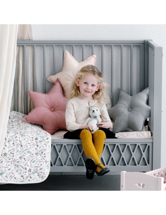 Coussin Etoile Gris Clair en Coton Biologique Cam Cam Déco Chambre Bébé