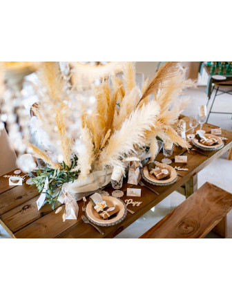 Marque Place Papy en Bois Découpé Déco Table Communion