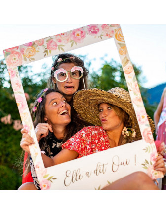 Cadre Géant Photobooth Evjf - Elle a Dit Oui  Evjf Bohème