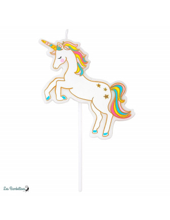 Bougie Anniversaire Licorne Arc en Ciel