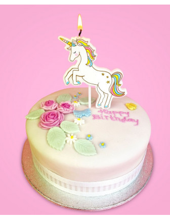 Bougie Anniversaire Licorne Arc en Ciel Déco Gateau Licorne