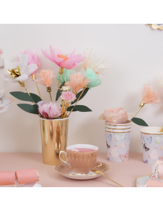 10 Tiges Fleurs en Papier Pastels Meri Meri Déco Fête Thème Fleurs
