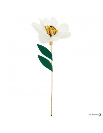 10 Tiges Fleurs en Papier Pastels Meri Meri Fleur Ivoire