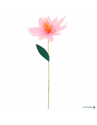 10 Tiges Fleurs en Papier Pastels Meri Meri Fleur Rose