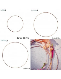 Cercle en Métal Rose Gold à Décorer 3 Tailles