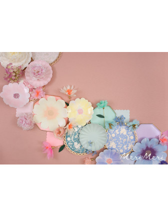 10 Tiges Fleurs en Papier Pastels Meri Meri Déco Fête Fleurie
