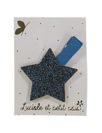 Barrette Pince Marine Etoile Bleu Nuit