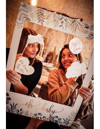 Cadre Photobooth Oh Baby Champêtre 80X58Cms Photobooth Baby Shower