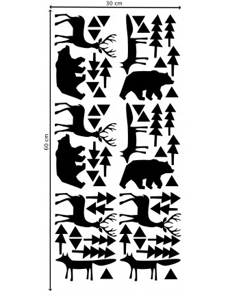 Stickers Muraux Forêt Noire Pom le Bonhomme Déco Chambre Bébé