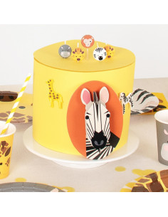 8 Bougies Animaux Safari My Little Day Déco Gateau 2