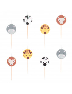 8 Bougies Animaux Safari My Little Day Déco Gateau