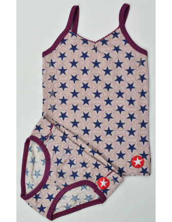 Ensemble Rose Clair Etoiles Marines Kik Kid