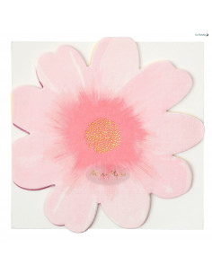 16 Serviettes en Papier Fleurs Pastels Meri Meri 2