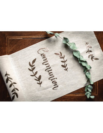 Chemin de Table Lin Communion Dorée Déco Communion Champêtre