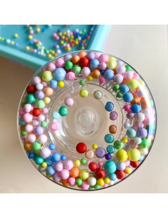 Gourde Enfant Transparente avec Billes Pastels Gourde Originale