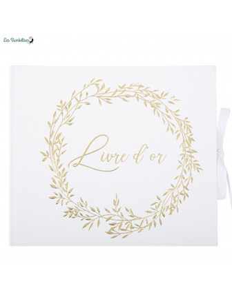 livre-d-or-blanc-ecriture-doree-champetre-mariage-bapteme