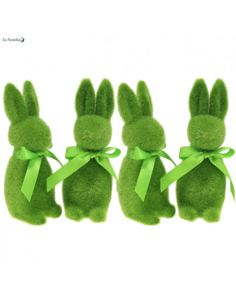 lapin-decoration-flocke-vert-15-cms-deco-paques