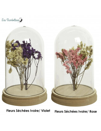 Cloche avec Fleurs Séchées