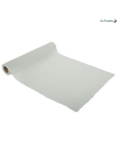 Chemin de Table Mousseline Coton Vert Eucalyptus