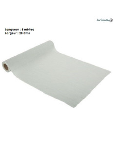 Chemin de Table Mousseline Coton Vert Eucalyptus 2