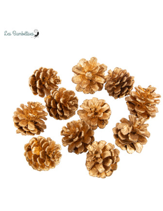 12-petites-pommes-de-pin-or-mat