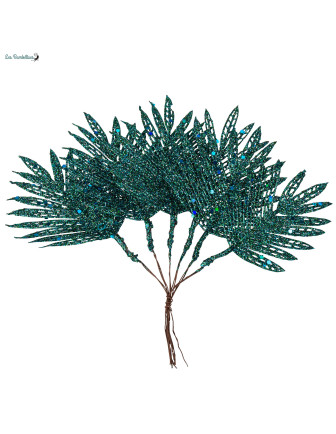 6-feuilles-tropicales-pailletees-vert-emeraude