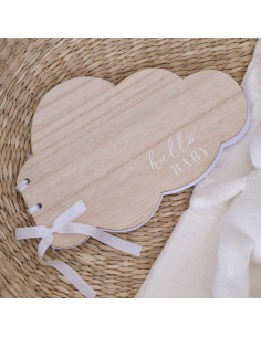 livre-d-or-nuage-en-bois-hello-baby