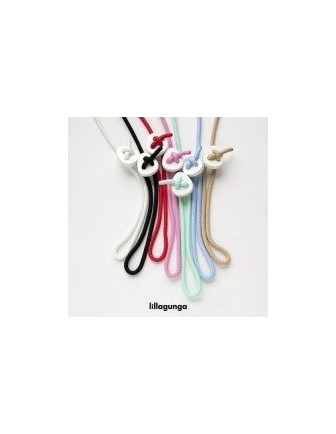 Balançoire Grand modèle plateau bois blanc et corde rose clair
