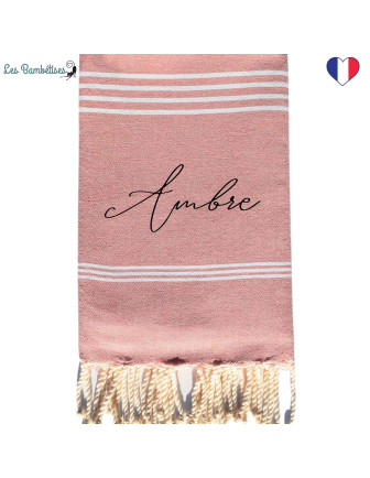 fouta-de-plage-personnalisee-vieux-rose