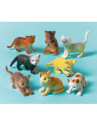 12 figurines petits chats