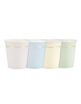 8-gobelets-pastels-assortis-bordure-doree