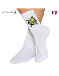 chaussettes-personnalisees-super-papa-cadeau-papa 2