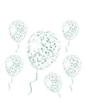 6-ballons-confettis-vert-menthe