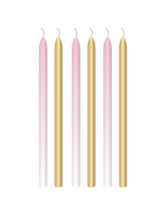 6-bougies-anniversaire-roses-or-13-cms