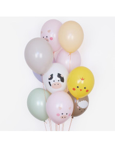 5-ballons-animaux-de-la-ferme-en-latex 2