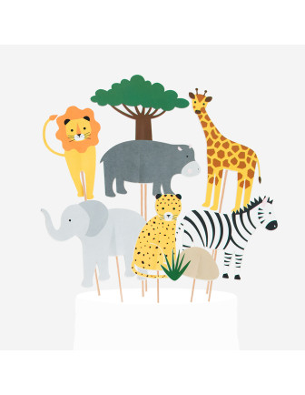 cake-topper-animaux-de-la-jungle-8-piques