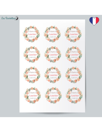 12-stickers-bapteme-fleurs-peche-personnalise