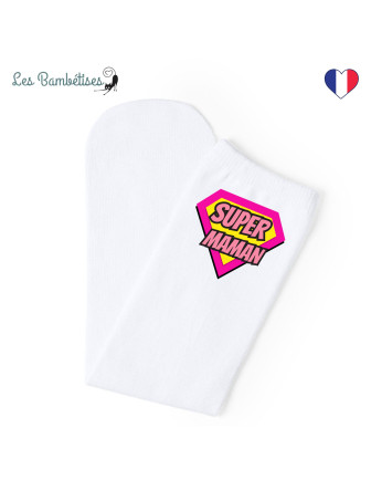 chaussettes-personnalisees-super-maman-cadeau-maman-noel