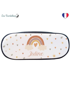trousse-personnalise-arc-en-ciel-nuages-trousse-d-ecole-enfant 2