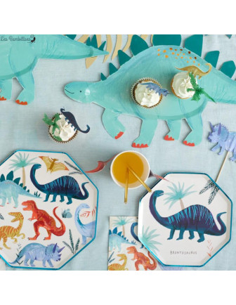 16 Grandes Serviettes Dinosaures Meri Meri-deco-anniversaire